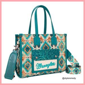 Canvas Cotton and Vegan Leather Tote Bag with Crossbody Strap